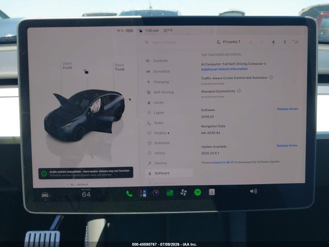 Aukcja sprzedaży 2025 Tesla Model Y Performance Dual Motor All-wheel Drive, vin: 7SAYGDEF2SF311570, numer aukcji: 45590767