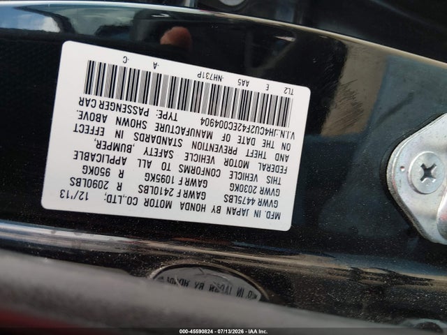 Aukcja sprzedaży 2014 Acura Tsx, vin: JH4CU2F42EC004904, numer aukcji: 45590824