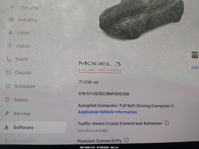 Aukcja sprzedaży 2021 Tesla Model 3 Performance Dual Motor All-wheel Drive, vin: 5YJ3E1EC9MF925388, numer aukcji: 45591128