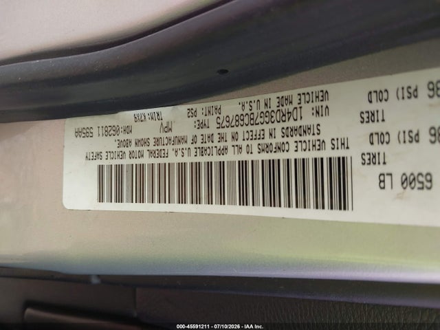 2011 Dodge Durango Heat მანქანა იყიდება აუქციონზე, vin: 1D4RD3GG7BC687675, აუქციონის ნომერი: 45591211