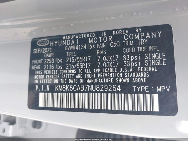 Hyundai Kona Sel 2022 KM8K6CAB7NU829264 Image 9