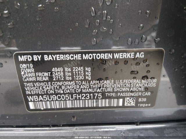 Aukcja sprzedaży 2020 Bmw M340i M340i Xdrive, vin: WBA5U9C05LFH23175, numer aukcji: 45591382