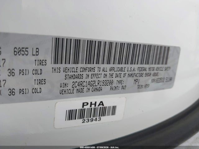 Chrysler Voyager L 2020 2C4RC1AG2LR193200 Image 9