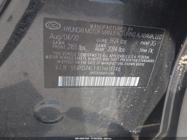 Hyundai ELANTRA SE 2020 5NPD74LF8LH613348 Image 9