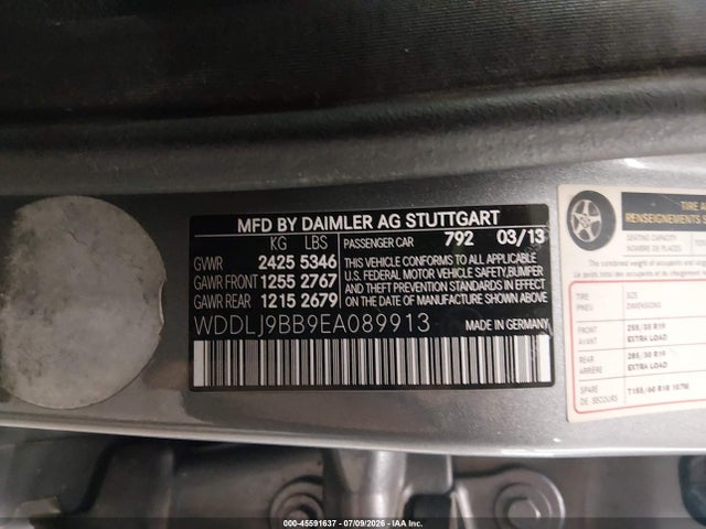 Продаж на аукціоні авто 2014 Mercedes-benz Cls 550 4matic, vin: WDDLJ9BB9EA089913, номер лоту: 45591637