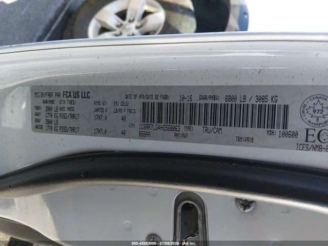 45592090 :رقم المزاد ، 1C6RR7LG4HS568063 vin ، 2017 Ram 1500 Slt مزاد بيع