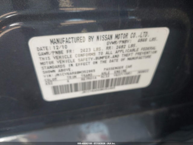 Продаж на аукціоні авто 2011 Infiniti G37x, vin: JN1CV6AR6BM352965, номер лоту: 45592158