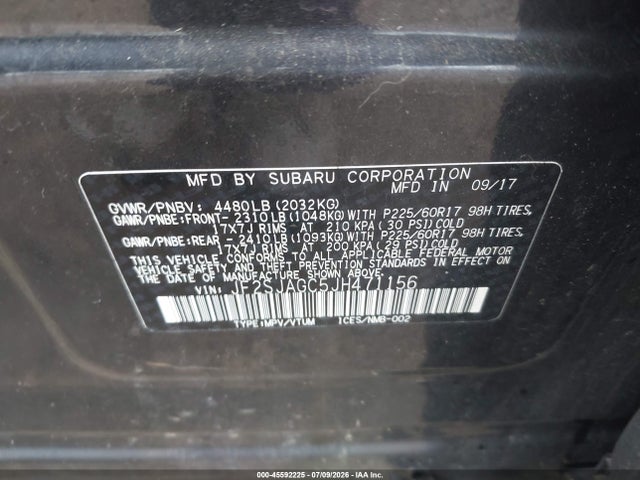 Subaru Forester 2.5i Premium 2018 JF2SJAGC5JH471156 Image 9