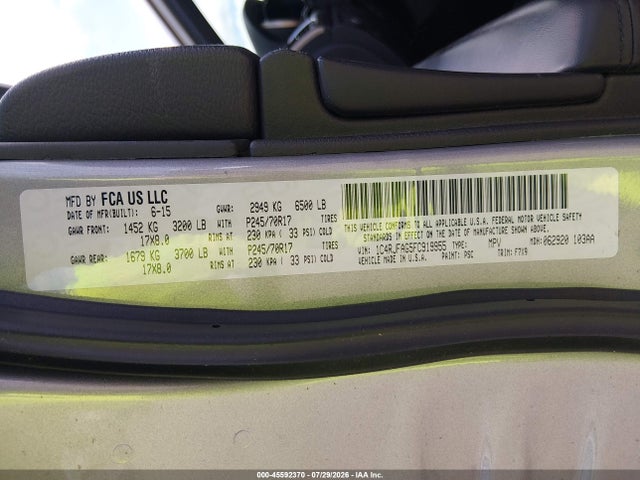 Jeep Grand Cherokee Laredo 2015 1C4RJFAG5FC919955 Image 9