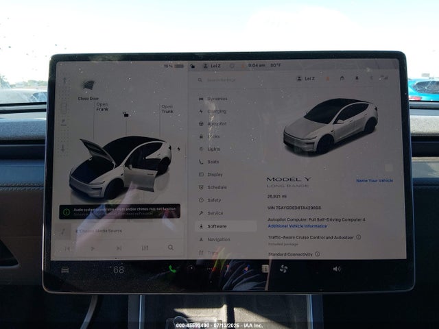 Aukcja sprzedaży 2026 Tesla Model Y Premium Rear-wheel Drive/rear-wheel Drive, vin: 7SAYGDED8TA429698, numer aukcji: 45592490