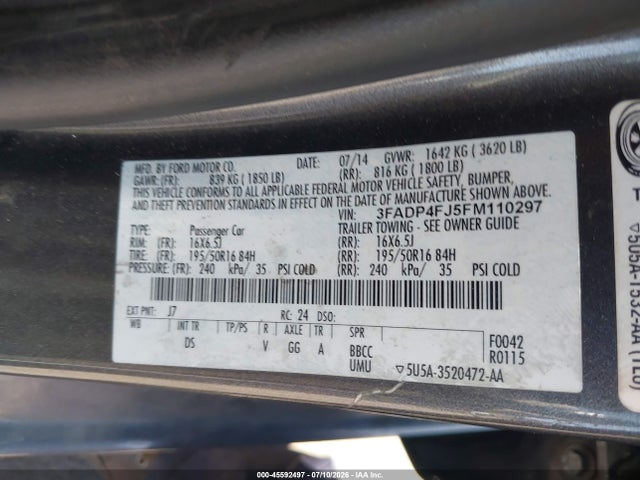 Ford Fiesta Titanium 2015 3FADP4FJ5FM110297 Image 9