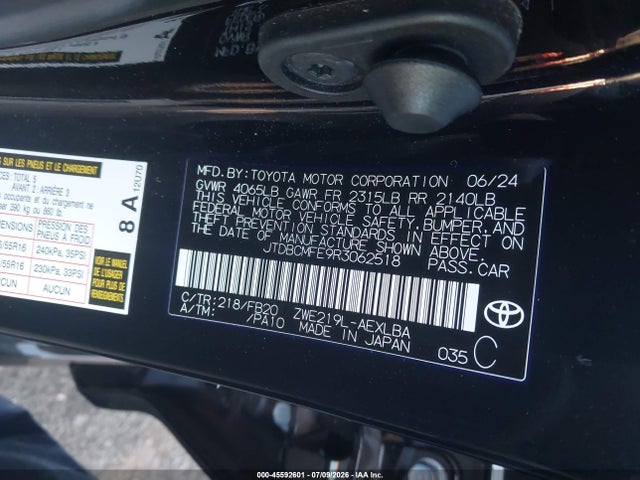JTDBCMFE9R3062518 Toyota Corolla Hybrid Le