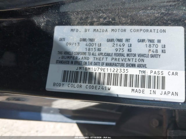 Aukcja sprzedaży 2014 Mazda Mazda3 I Sport, vin: JM1BM1U79E1122335, numer aukcji: 45592663