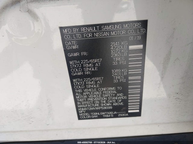Nissan ROGUE SV 2019 KNMAT2MVXKP536199 Image 9