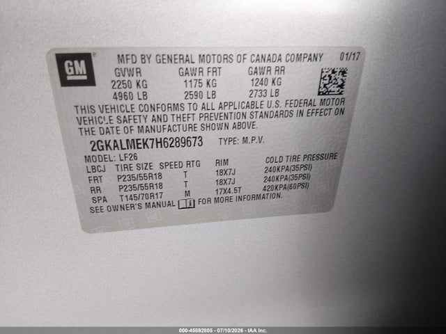 2GKALMEK7H6289673 GMC Terrain Sle-1