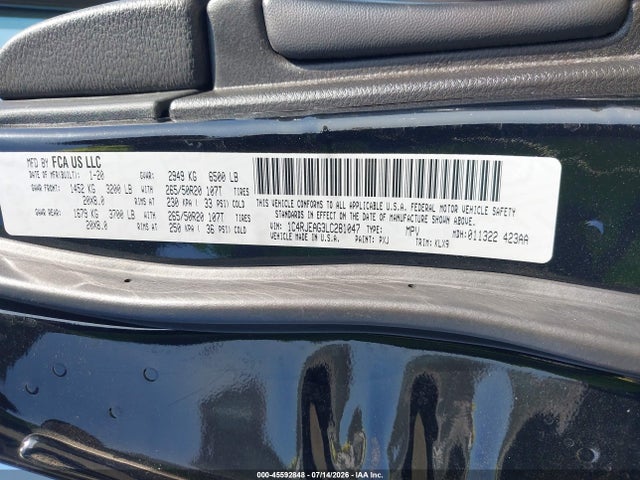 1C4RJEAG3LC281047 Jeep Grand Cherokee Altitude 4x2