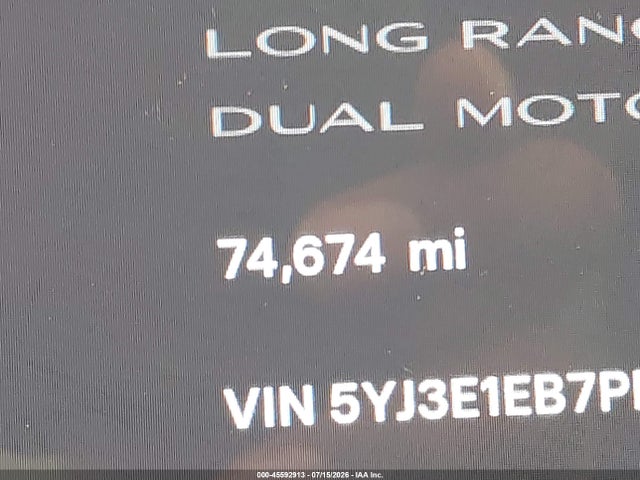 Продаж на аукціоні авто 2023 Tesla Model 3 Long Range Dual Motor All-wheel Drive, vin: 5YJ3E1EB7PF415861, номер лоту: 45592913