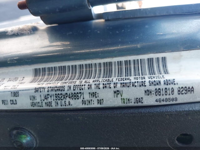 Продажа на аукционе авто 1999 Jeep Wrangler Sport, vin: 1J4FY19S2XP408671, номер лота: 45593099