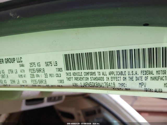 Auction sale of the 2010 Jeep Liberty Limited, vin: 1J4PN5GK8AW176419, lot number: 45593129