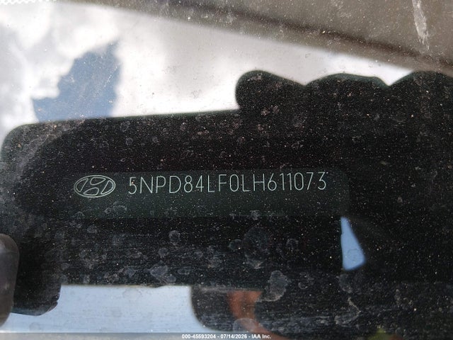 Продаж на аукціоні авто 2020 Hyundai Elantra Sel, vin: 5NPD84LF0LH611073, номер лоту: 45593204