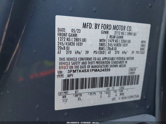 Ford Mustang Mach-e Gt 2023 3FMTK4SX1PMA24559 Image 9