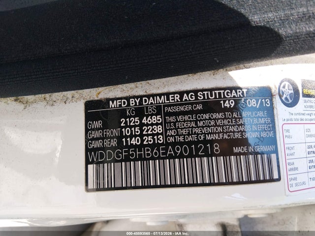 Продаж на аукціоні авто 2014 Mercedes-benz C 350 Sport, vin: WDDGF5HB6EA901218, номер лоту: 45593565