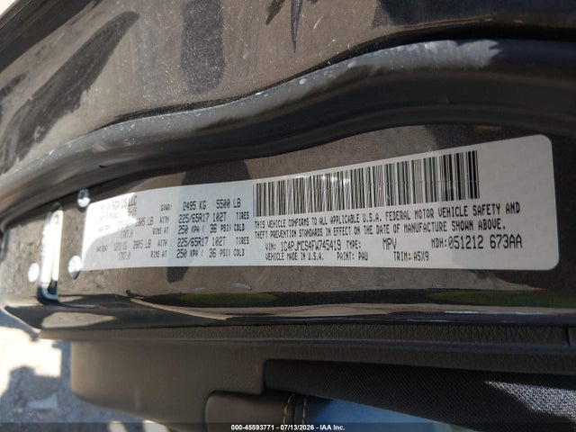 2015 Jeep Cherokee Latitude მანქანა იყიდება აუქციონზე, vin: 1C4PJMCS4FW745419, აუქციონის ნომერი: 45593771