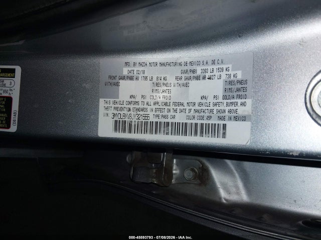 3MYDLBYV8JY321555 Toyota YARIS IA