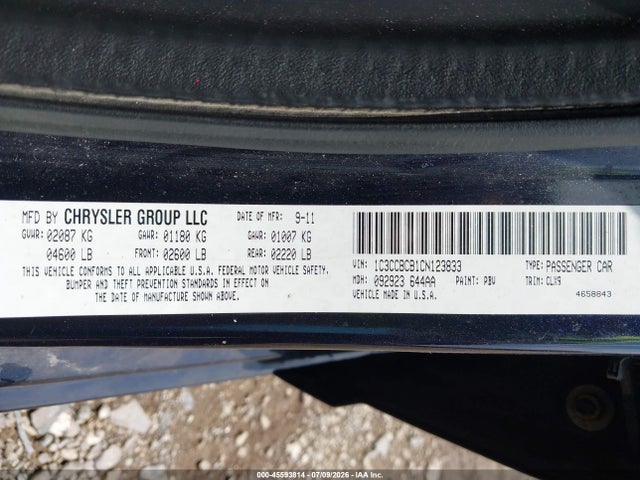 Aukcja sprzedaży 2012 Chrysler 200 Limited, vin: 1C3CCBCB1CN123833, numer aukcji: 45593814