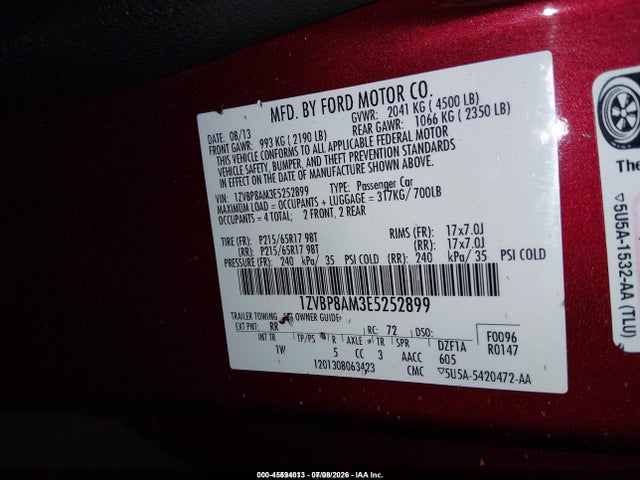 1ZVBP8AM3E5252899 Ford Mustang V6/v6 Premium