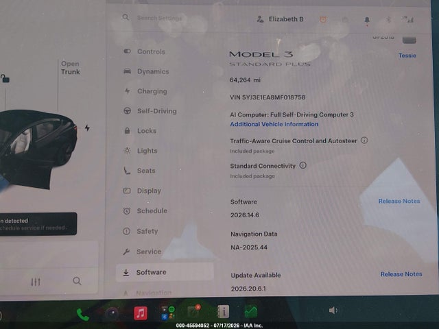 Tesla Model 3 Standard Range Plus Rear-wheel Drive 2021 5YJ3E1EA8MF018758 Image 18