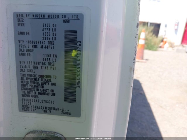 3N6CM0KN9LK703763 Nissan Nv200 Cargo S Xtronic Cvt