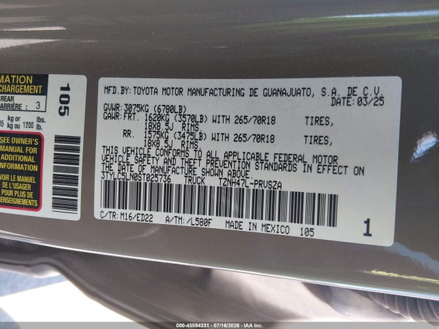 3TYLC5LN0ST025736 Toyota Tacoma Hybrid Trd Pro