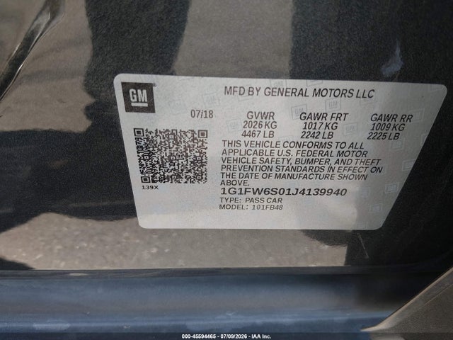 Chevrolet BOLT EV LT 2018 1G1FW6S01J4139940 Image 9
