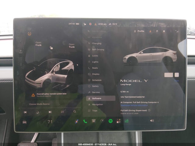 Aukcja sprzedaży 2026 Tesla Model Y Premium Rear-wheel Drive/rear-wheel Drive, vin: 7SAYGDED8TA659791, numer aukcji: 45594530