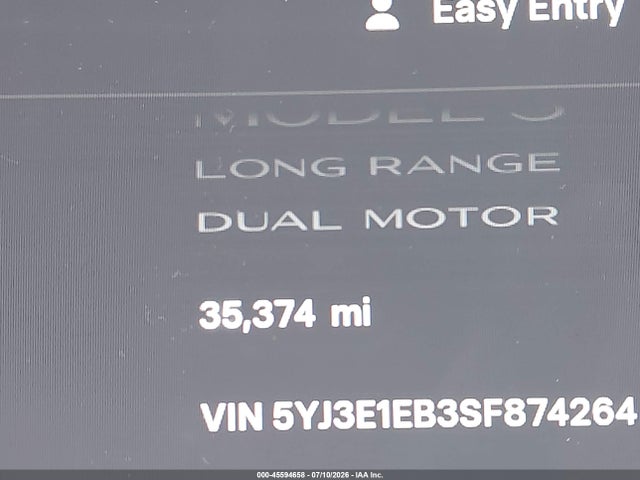 Tesla Model 3 Long Range All-wheel Drive 2025 5YJ3E1EB3SF874264 Image 15