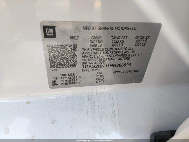 1GKS2HKJ1HR366990 GMC YUKON XL DENALI