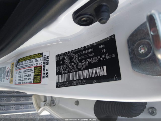 Aukcja sprzedaży 2016 Toyota Sequoia Platinum 5.7l V8, vin: 5TDDW5G16GS135938, numer aukcji: 45594881