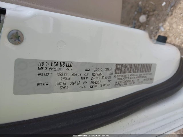 Продаж на аукціоні авто 2017 Dodge Grand Caravan Sxt, vin: 2C4RDGCG0HR749704, номер лоту: 45594919