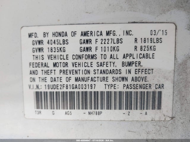 Acura Ilx Premium A-spec Packages/technology Plus A-spec Packages 2016 19UDE2F81GA003197 Image 9