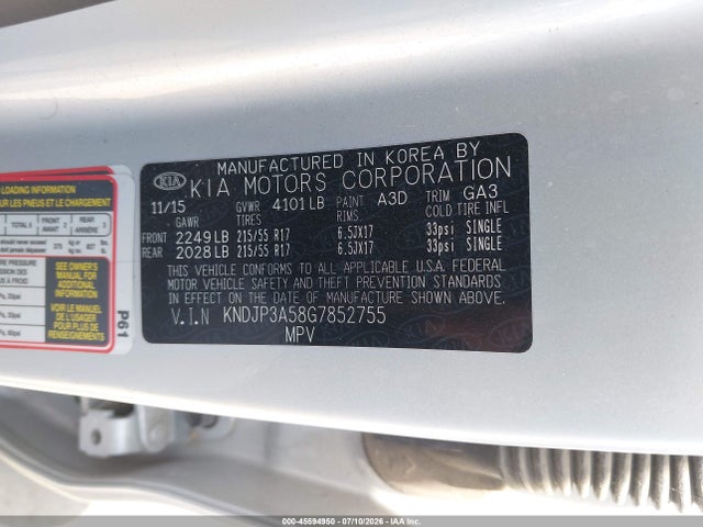 Aukcja sprzedaży 2016 Kia Soul +, vin: KNDJP3A58G7852755, numer aukcji: 45594950