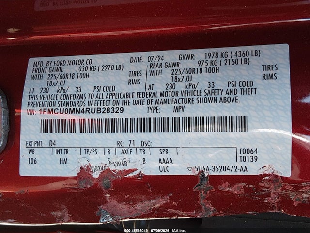 Ford Escape St-line 2024 1FMCU0MN4RUB28329 Image 9