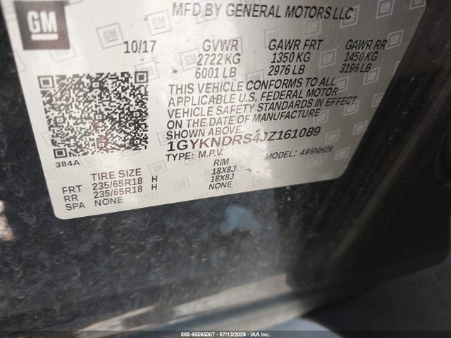 Продажа на аукционе авто 2018 Cadillac Xt5 Luxury, vin: 1GYKNDRS4JZ161089, номер лота: 45595087