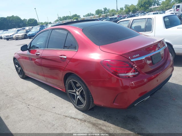 45595093 :رقم المزاد ، 55SWF4KB1GU105865 vin ، 2016 Mercedes-benz C 300 Sport 4matic مزاد بيع