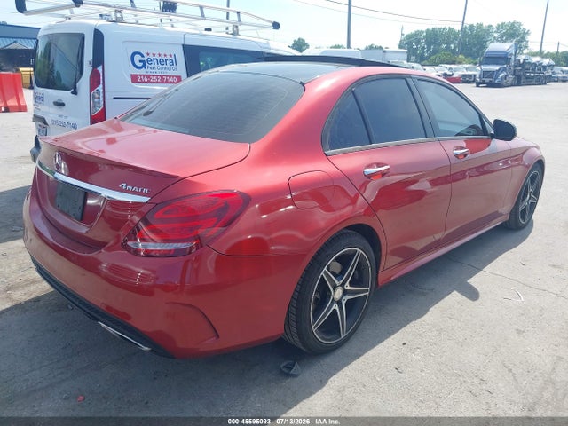 45595093 :رقم المزاد ، 55SWF4KB1GU105865 vin ، 2016 Mercedes-benz C 300 Sport 4matic مزاد بيع