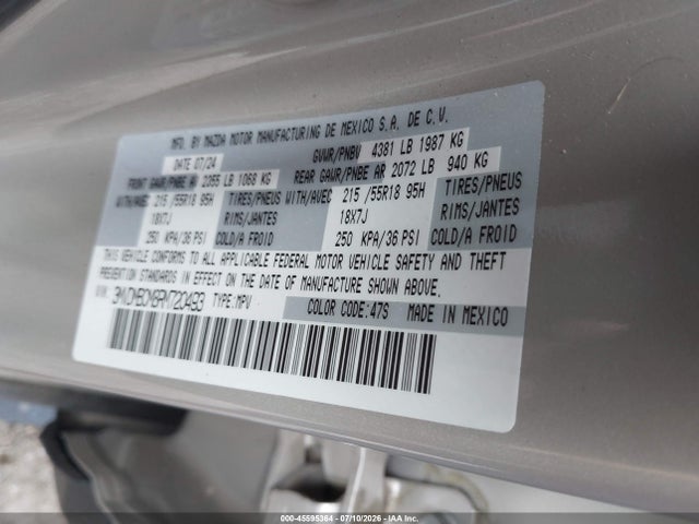 45595364 :رقم المزاد ، 3MVDMBCM8RM720493 vin ، 2024 Mazda Cx-30 2.5 S Preferred Package مزاد بيع