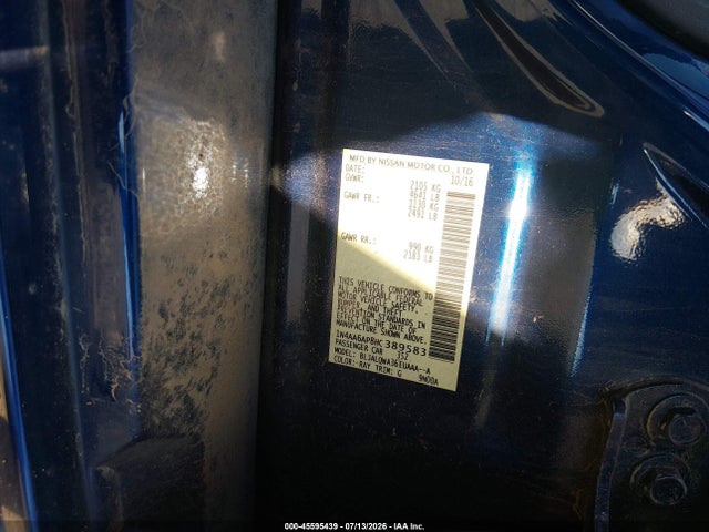 2017 Nissan Maxima 3.5 S მანქანა იყიდება აუქციონზე, vin: 1N4AA6AP8HC389583, აუქციონის ნომერი: 45595439