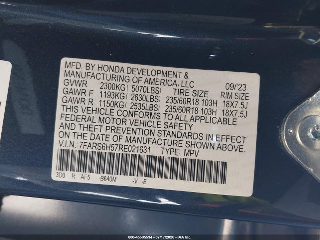 7FARS6H57RE021631 Honda Cr-v Hybrid Sport