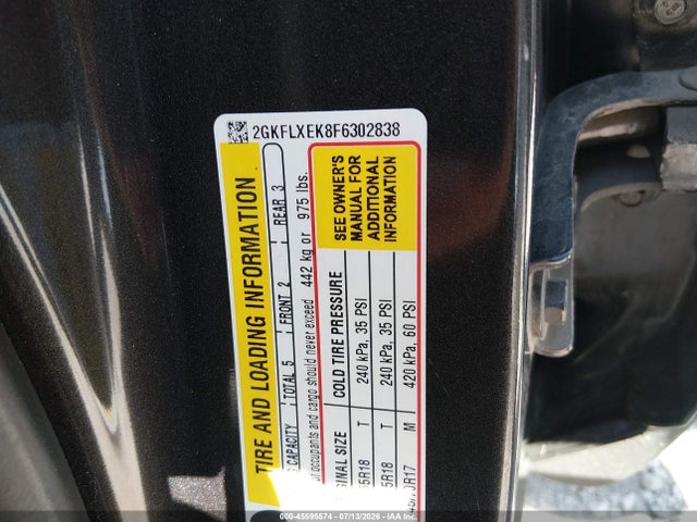 Продажа на аукционе авто 2015 Gmc Terrain Slt-1, vin: 2GKFLXEK8F6302838, номер лота: 45595574