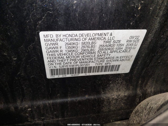 Aukcja sprzedaży 2023 Acura Mdx Advance, vin: 5J8YE1H81PL007201, numer aukcji: 45595582